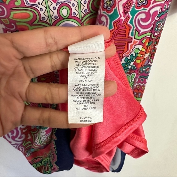 Laundry by Shelli Segal Pink Multicolor Geometric Print Jersey Shift Dress sz S - Picture 9 of 13